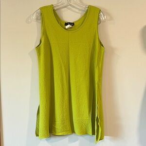 Moonlight - M, Vibrant Sleeveless‎ Lime Green Top
